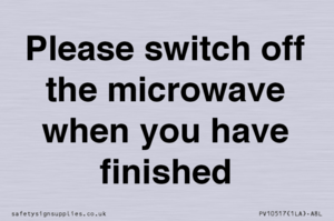Please switch off the microwave when you have finished